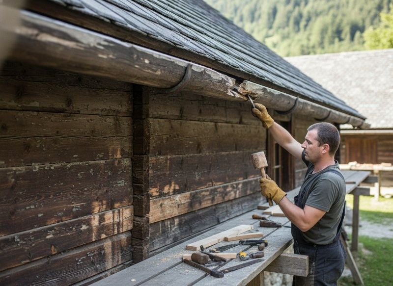 Wood Gutters Installation